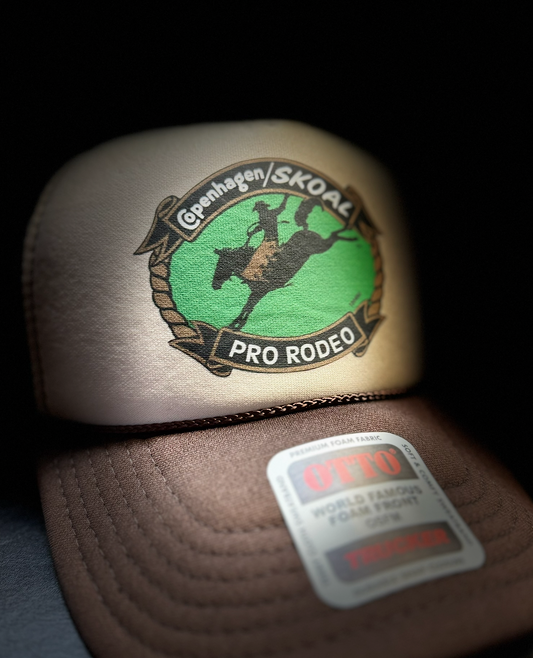 western image on brown otto trucker cap