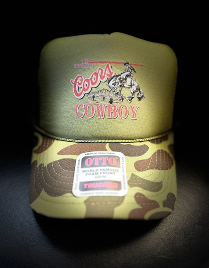 Coors Cowboy Duck Camo Trucker Cap