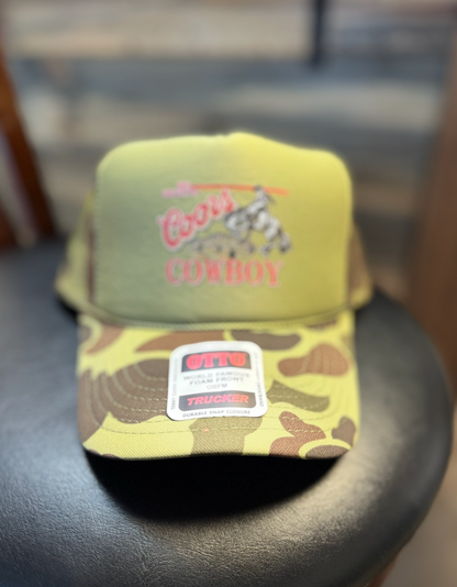 Coors Cowboy Duck Camo Trucker Cap