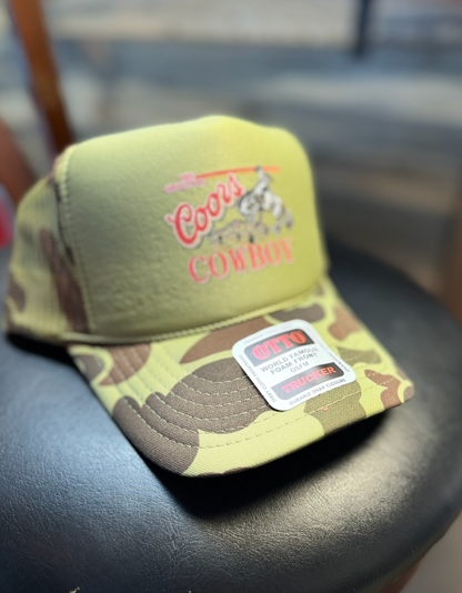 Coors Cowboy Duck Camo Trucker Cap