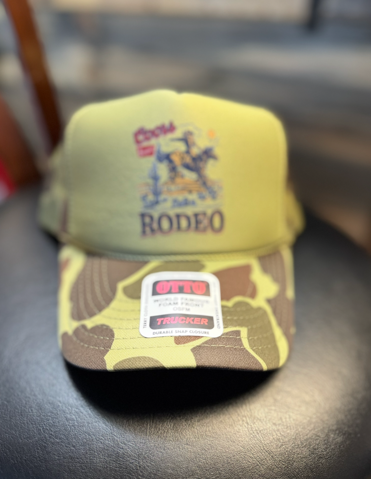 Coors Banquet Rodeo Duck Camo Foam Trucker Cap